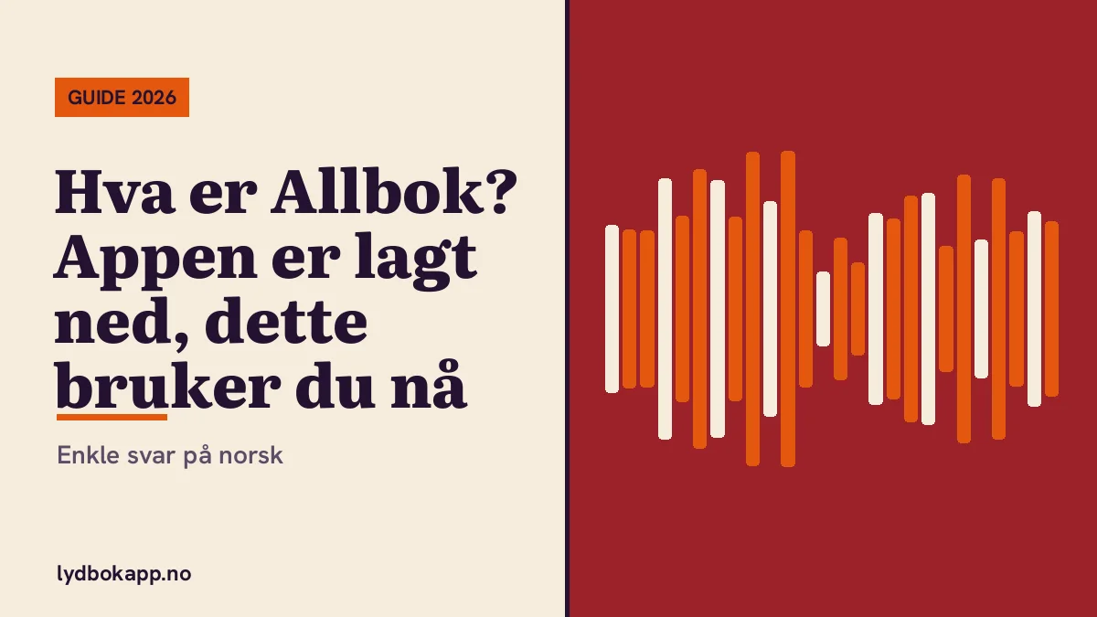 Hva er Allbok? Appen er lagt ned, dette bruker du nå